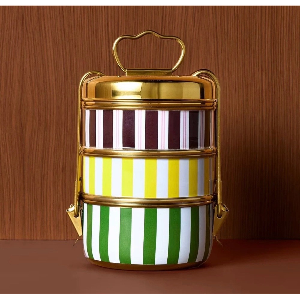 Target x Rosie Assoulin 3-Tier Tiffin Lunch Box Carrier Stainless Steel